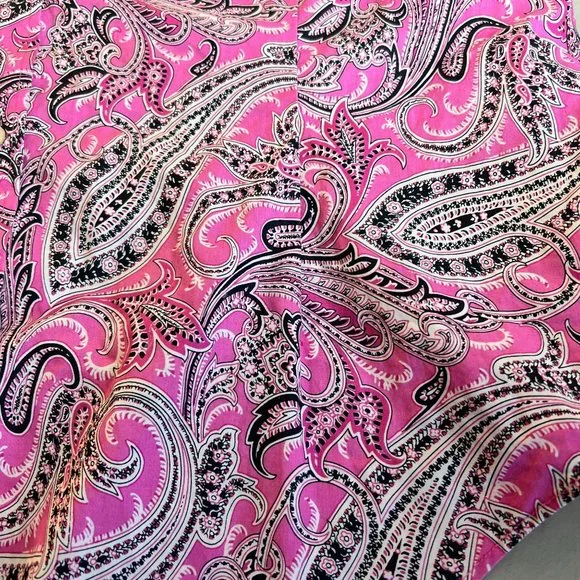 LAUREN by RALPH LAUREN Pink Paisley Button Down Shirt - Picture 6 of 11